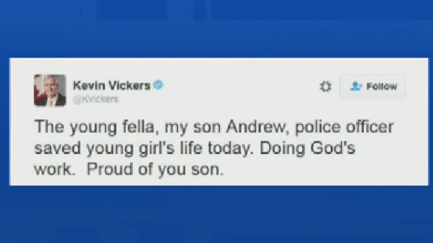 Kevin Vickers' son and other constables credited for saving Miramichi woman's life - CTV News