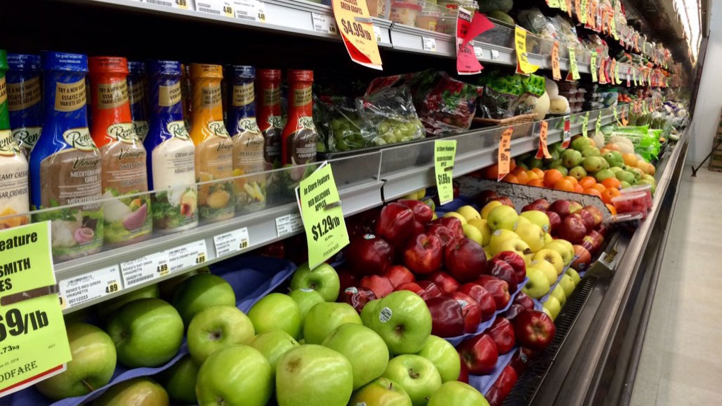 A produce aisle is seen in this file photo of a grocery store.