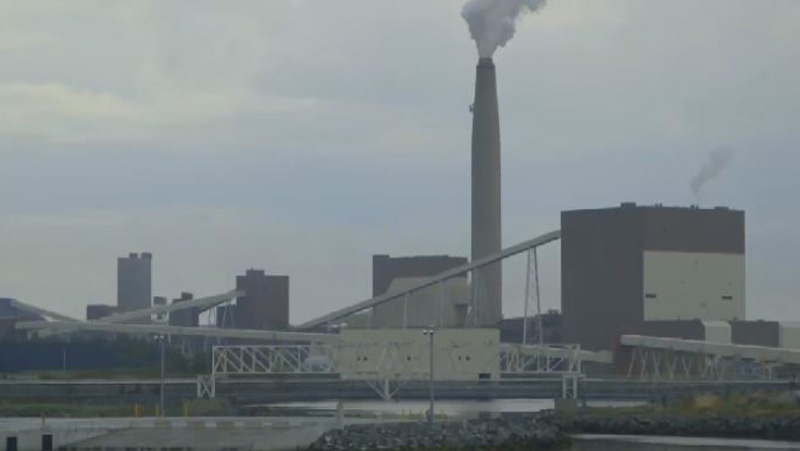 New Brunswick's Belledune coal-fired generating station is seen.
