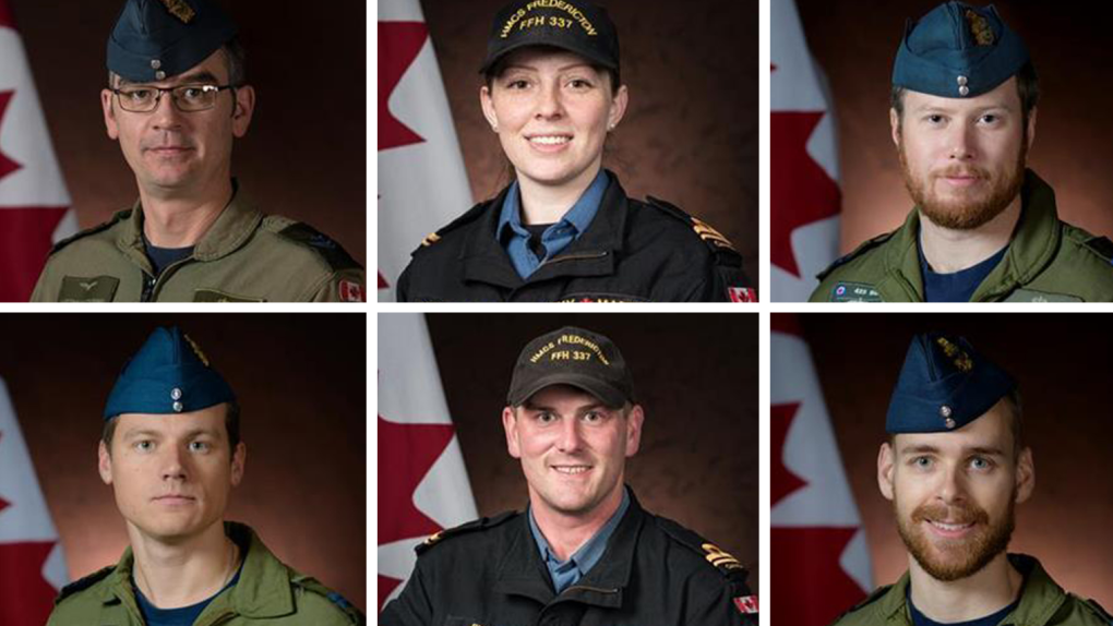 From top left: Master Cpl. Matthew Cousins, Sub-Lt. Abbigail Cowbrough and Capt. Brenden Ian MacDonald. From bottom left: Capt. Kevin Hagen, Sub-Lt. Matthew Pyke and Capt. Maxime Miron-Morin. (Credit: Department of National Defence) 