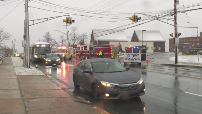At approximately 8:15 a.m., Halifax Regional Police responded to a report of a pedestrian who was struck by a vehicle in the 300 block of Pleasant Street.