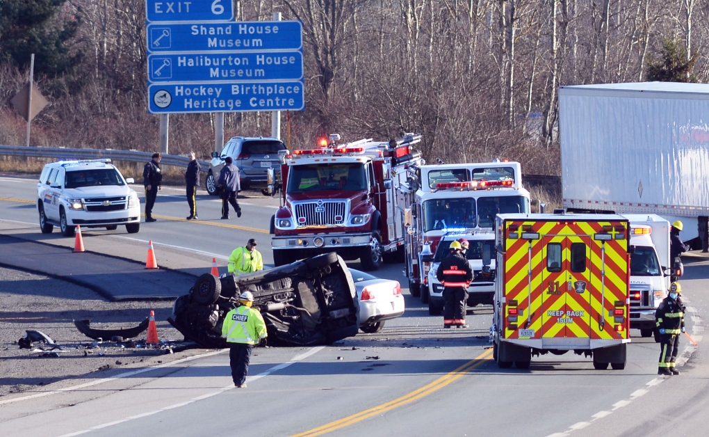 A section of Highway 101 was closed following an accident Tuesday. (Courtesy: Bill Roberts)