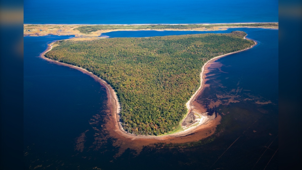 An aerial view of Hog Island and George Island, Malpeque Bay, Prince Edward Island is shown in this handout image provided by the government of Canada. Parks Canada signed a provisional agreement today with two First Nations to establish a new national park reserve on a pristine chain of islands that extend along the northwest coast of Prince Edward Island. THE CANADIAN PRESS/HO-Government of Canada-John Sylvester