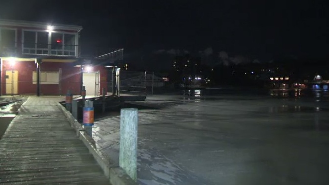 Halifax police and fire were called to Lake Banook in Dartmouth, N.S. after reports of a man on the ice dressed in only a t-shirt, shorts, and no shoes.