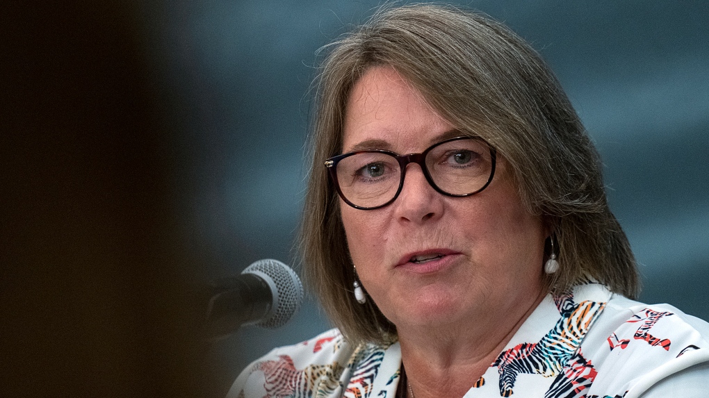 RCMP Commissioner Brenda Lucki testifies at the Mass Casualty Commission inquiry into the mass murders in rural Nova Scotia on April 18/19, 2020, in Halifax on Wednesday, August 24, 2022. THE CANADIAN PRESS/Andrew Vaughan 
