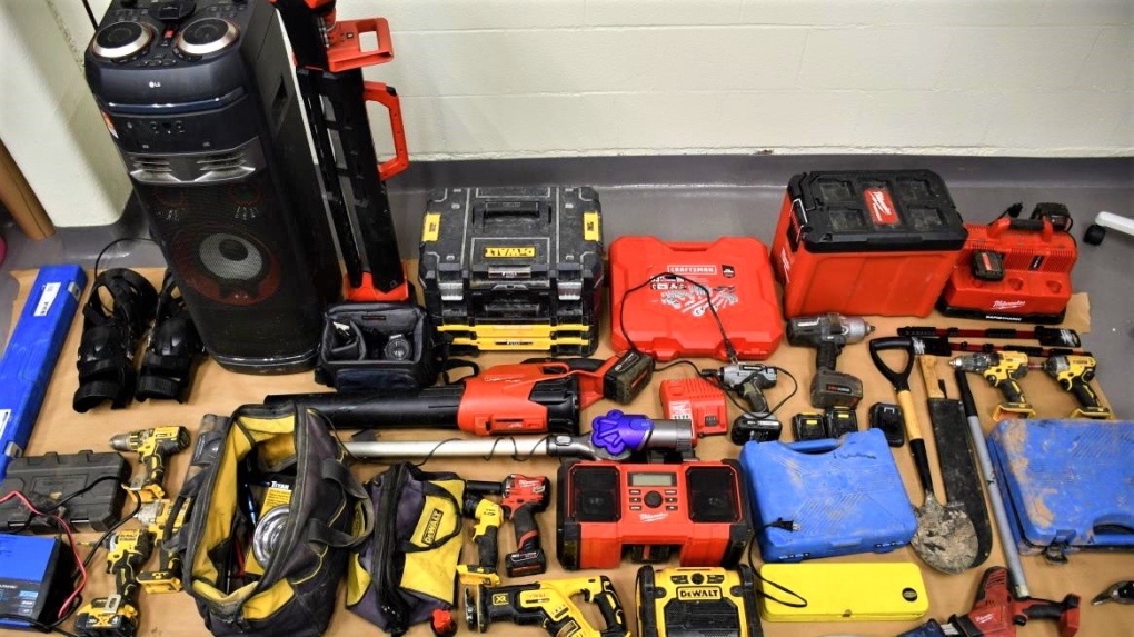Police seized several items, including a loaded rifle, a shotgun with ammunition, and many high-value tools, including “Jaws of Life” rescue equipment that had been stolen from the Barneys River Volunteer Fire Department. (PHOTO: RCMP)