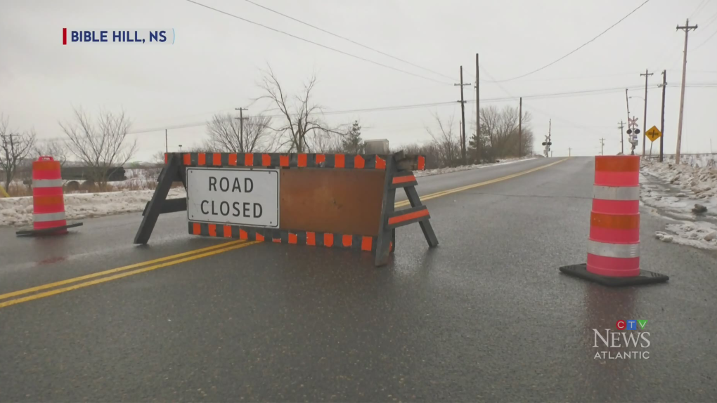 Heavy rains close roads in Truro and Bible Hill