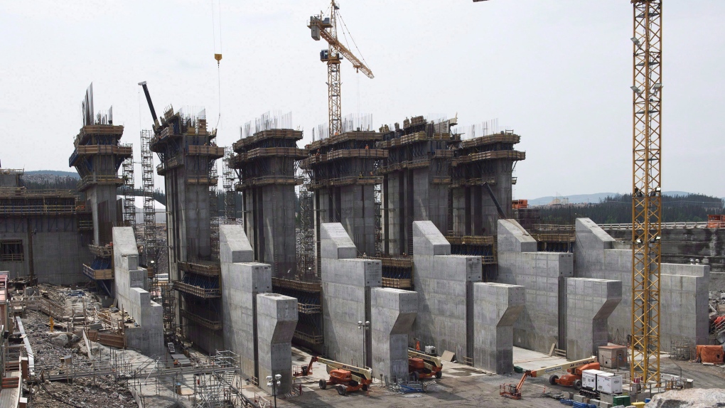 The construction site of the hydroelectric facility at Muskrat Falls, Newfoundland and Labrador is seen on Tuesday, July 14, 2015. (THE CANADIAN PRESS/Andrew Vaughan)