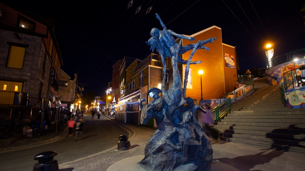 George Street is seen in downtown St. John’s, N.L., on Saturday July 11, 2020. (THE CANADIAN PRESS/Paul Daly)