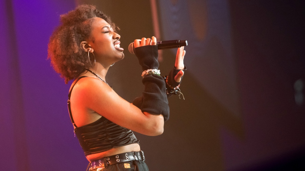 African Canadian Artist of the Year, Zamani performs during the East Coast Music Awards in Fredericton on Thursday May 5, 2022. (THE CANADIAN PRESS/Kelly Clark)