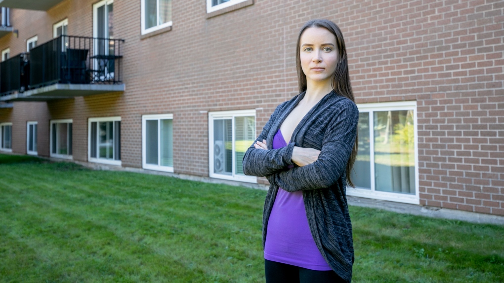 Patricia Celan, landlord, stands outside the building in Dartmouth, N.S., in which she owns a unit, on Thursday, September 1, 2022. The financial and emotional stress of dealing with tenants who don't pay their rent has caused Celan to become an advocate for reforming Nova Scotia's residential tenancy system to include an enforcement and compliance unit. THE CANADIAN PRESS/Kelly Clark 