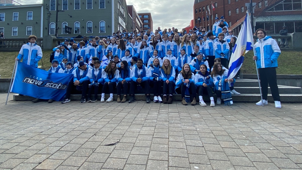 Team Nova Scotia prepares for the 2023 Canada Winter Games with a pep rally in Halifax on Jan. 28, 2023. (Hafsa Arif/CTV Atlantic)