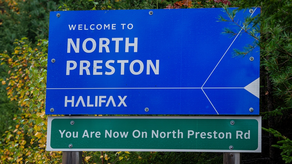 A North Preston sign is shown on Wednesday, Oct. 27, 2021. THE CANADIAN PRESS/Andrew Vaughan
