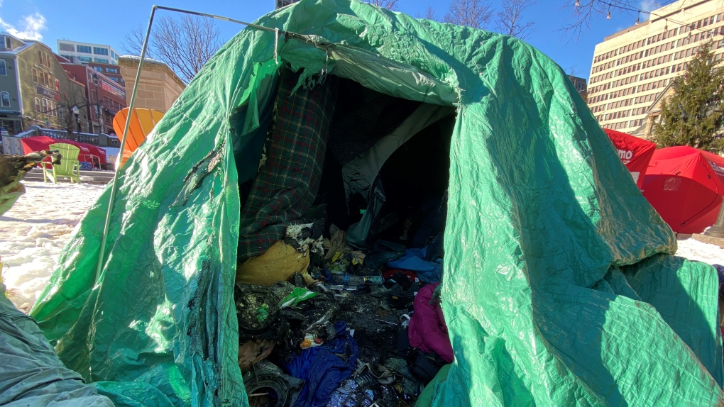 Halifax homeless tents wet amid storm