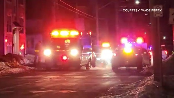 A man was taken to hospital with serious injuries after he was assaulted in Moncton, N.B., on Feb. 23, 2023. (Submitted: Wade Perry)