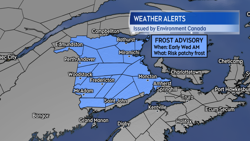 Maritime weather: showers, risk of frost | CTV News