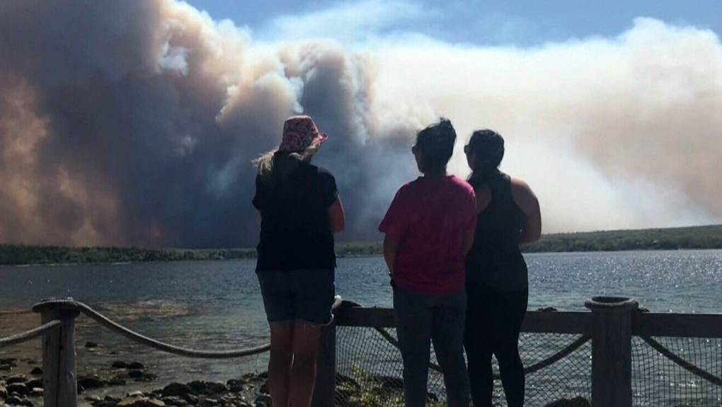 Out-of-control wildfire in Shelburne grows