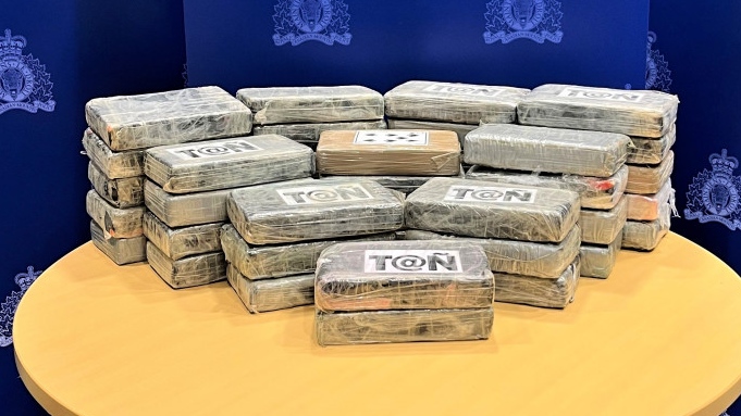 Packages of cocaine the RCMP says were seized from a vehicle in Nova Scotia. (Source: RCMP) 