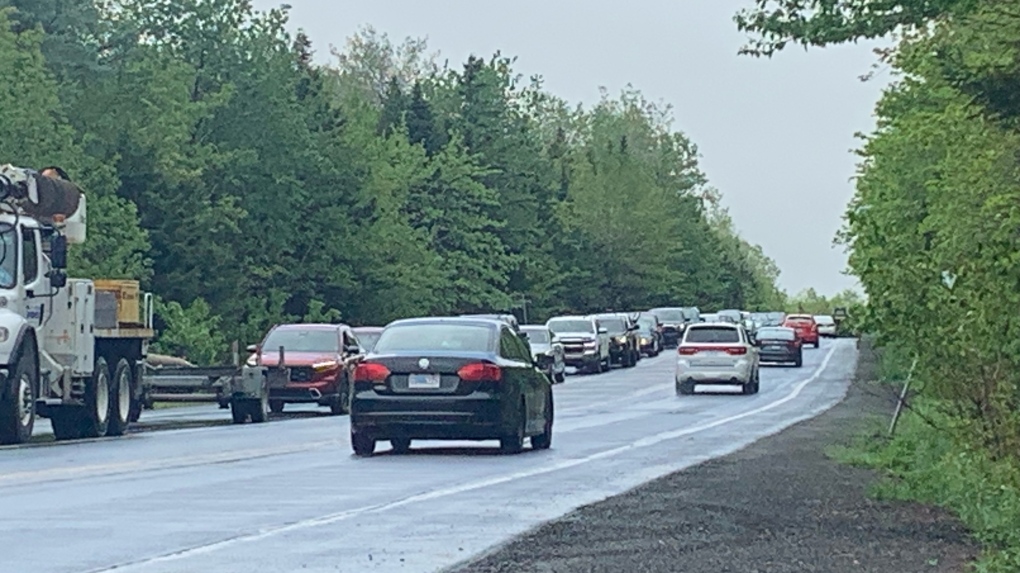 Traffic is pictured on Hammonds Plains Road in the Halifax area on June 6, 2023. (Heidi Petracek/CTV Atlantic)
