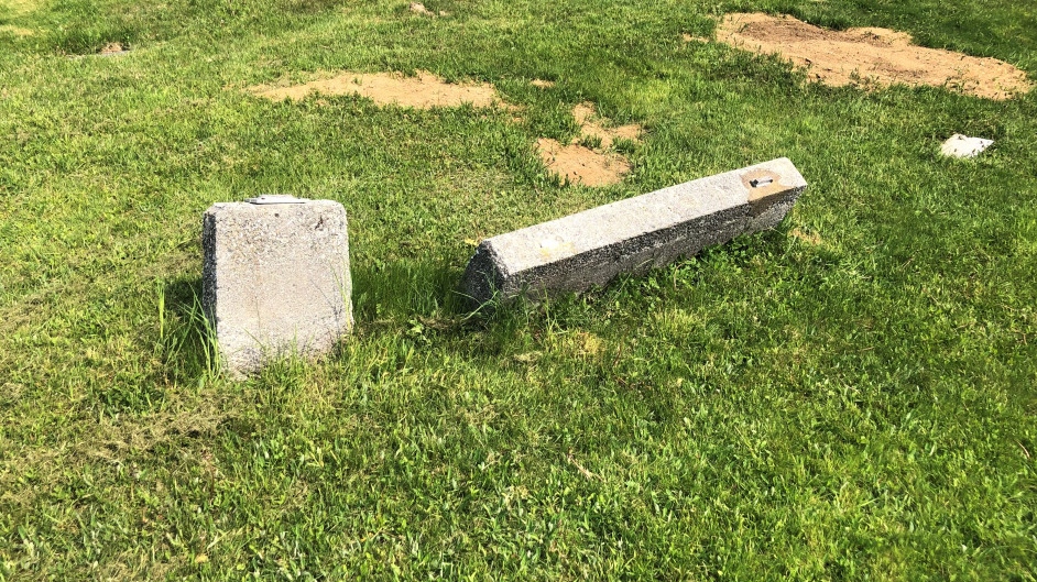 Police in Cape Breton are investigating after crosses were allegedly stolen from a cemetery in Lower River Inhabitants, N.S.(Source: N.S.RCMP)