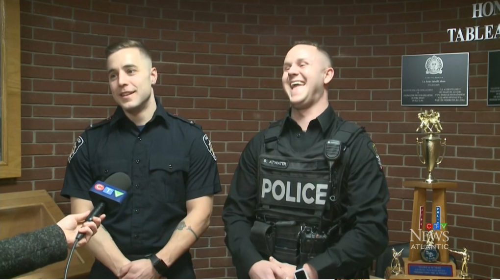 Fredericton police vs. fire department hockey game