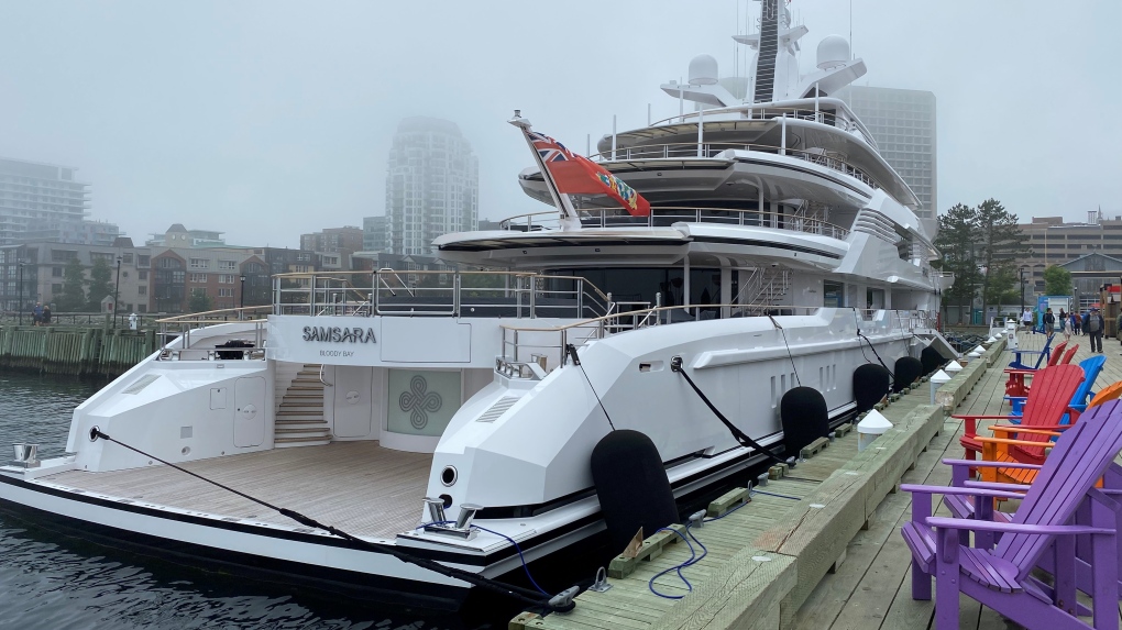 Yacht on Halifax waterfront draws attention 