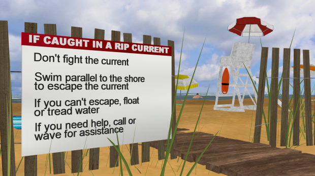 How to seek help in a rip current