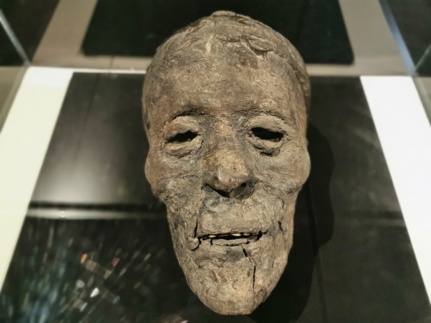 Mummified head