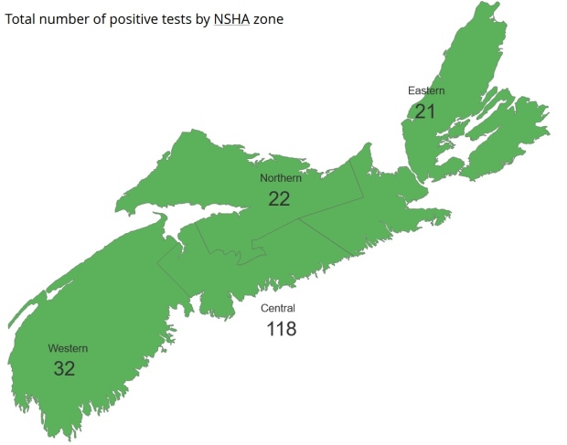 Nova Scotia COVID-19 map