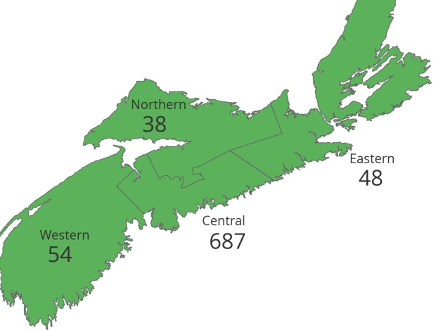 Nova Scotia Covid map April 23