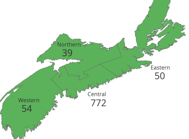 Nova Scotia COVID map April 28
