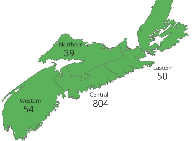 Nova Scotia COVID map April 30