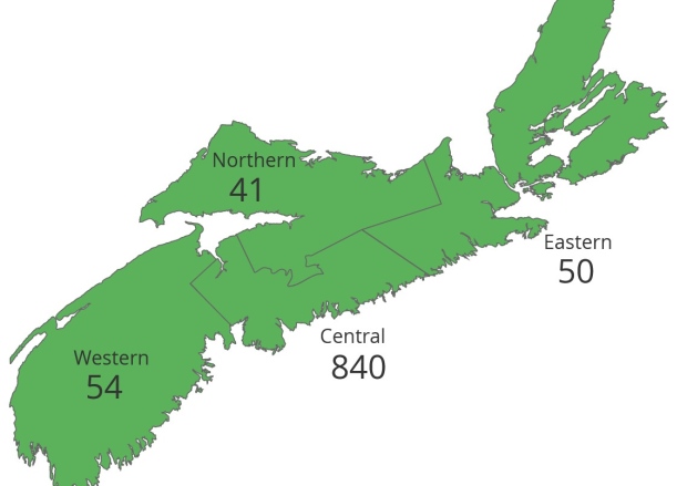 Nova Scotia COVID map May 4