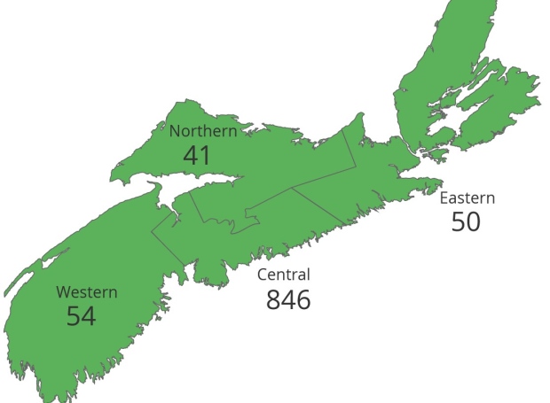 Nova Scotia COVID map May 5