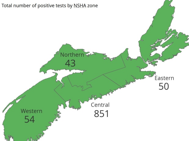 Nova Scotia COVID map May 6