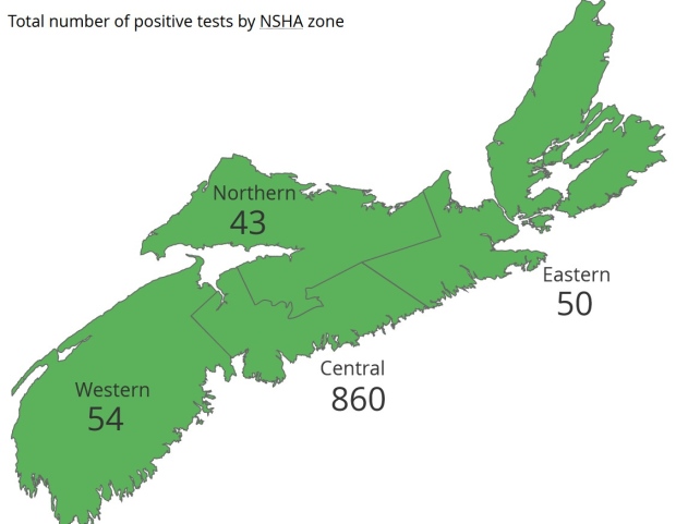 Nova Scotia COVID map May 7