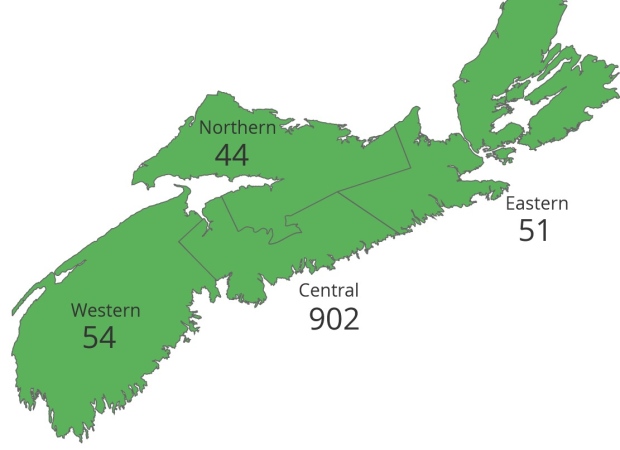Nova Scotia COVID map May 25