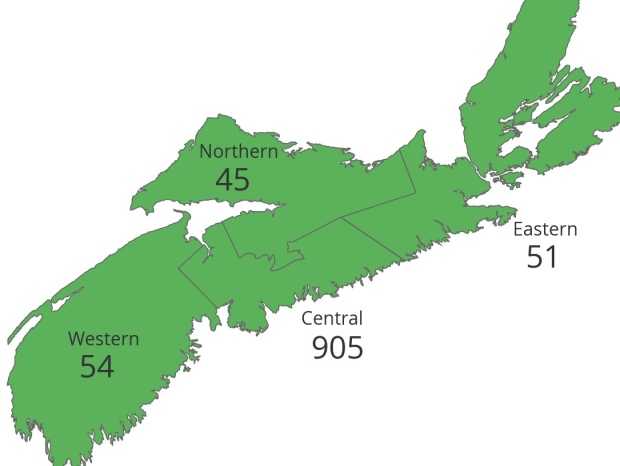 Nova Scotia COVID map May 28