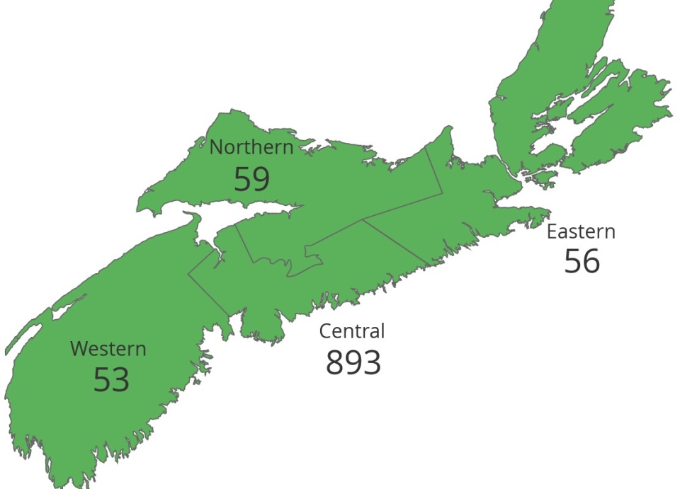 Nova Scotia COVID map June 10