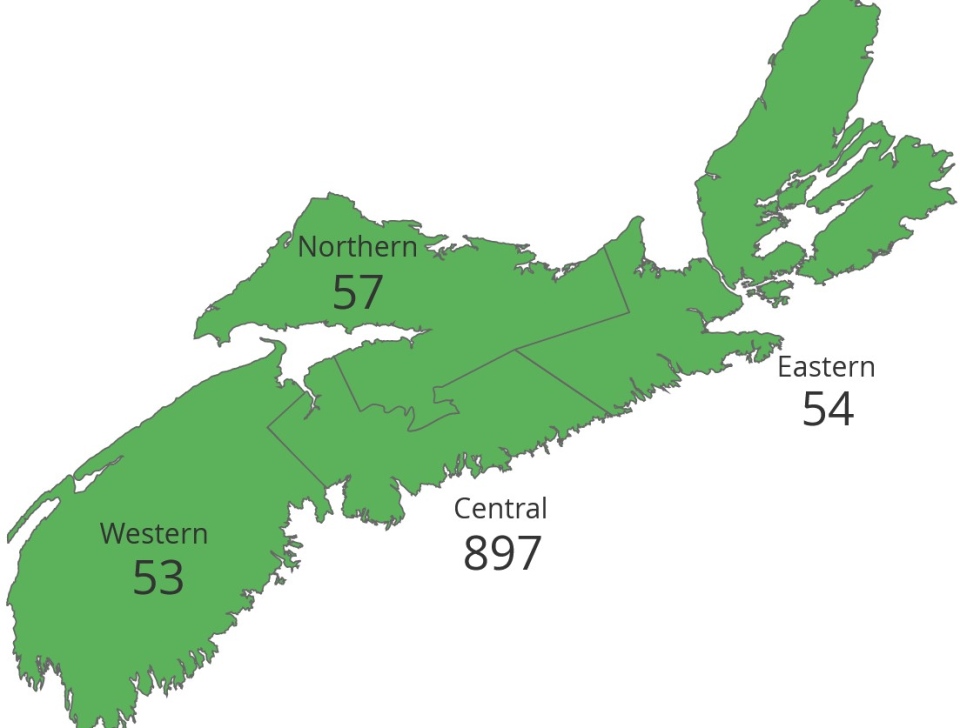 Nova Scotia COVID map