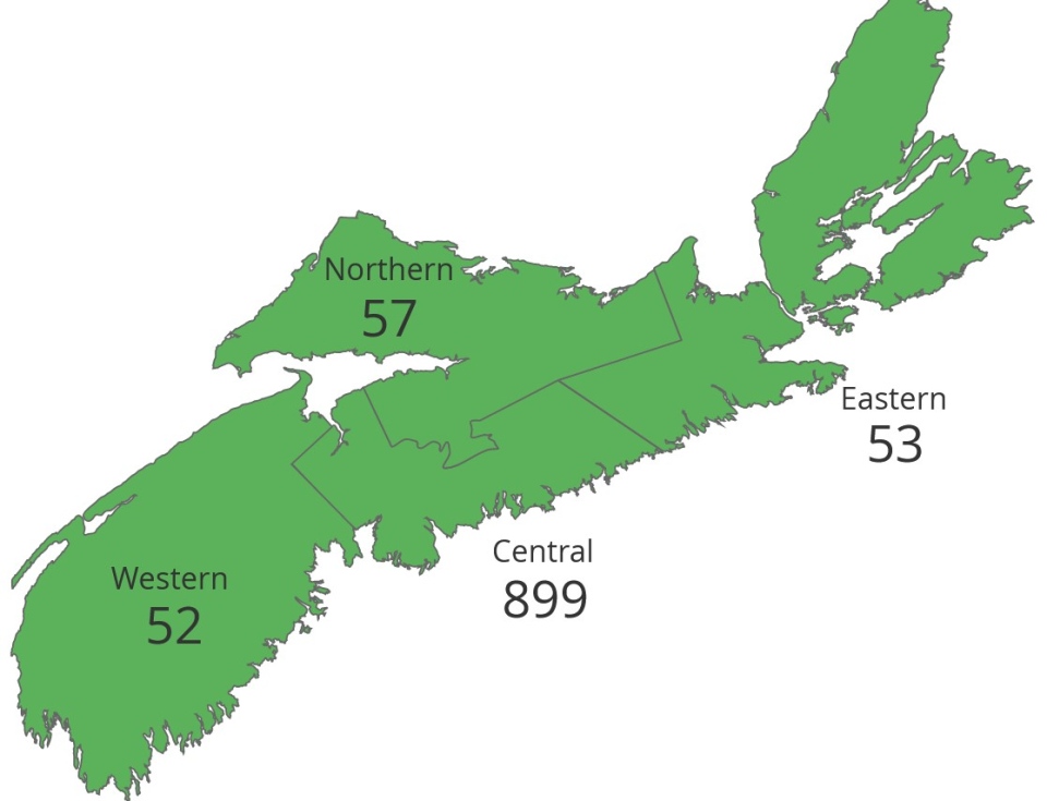 Nova Scotia COVID map June 15