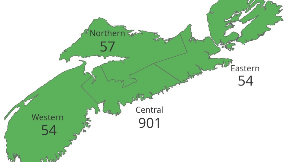 Nova Scotia COVID map July 9
