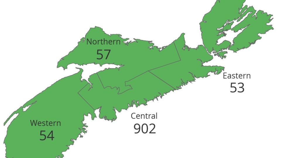 Nova Scotia COVID map July 14
