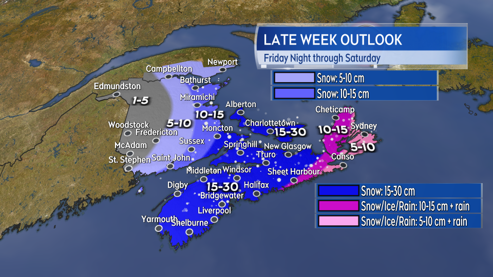 Expected snowfall